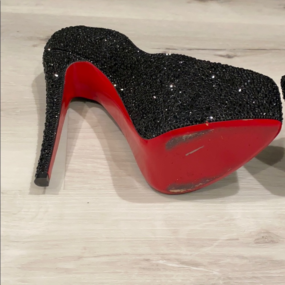 38.5 Louboutin Daffodile Strass 160 Pumps - Picture 8 of 9